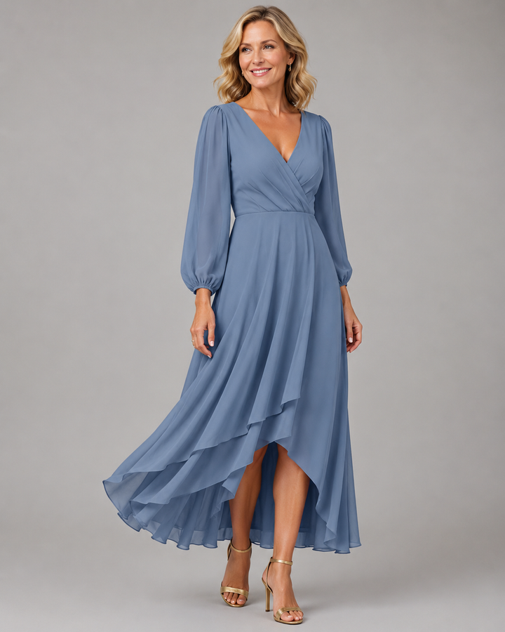 Mia | Longue Robe Élégante Col V