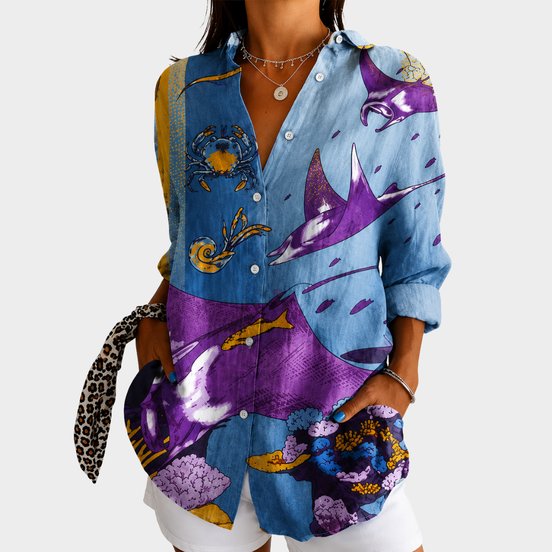 Blouse Artistique Rêves Océaniques