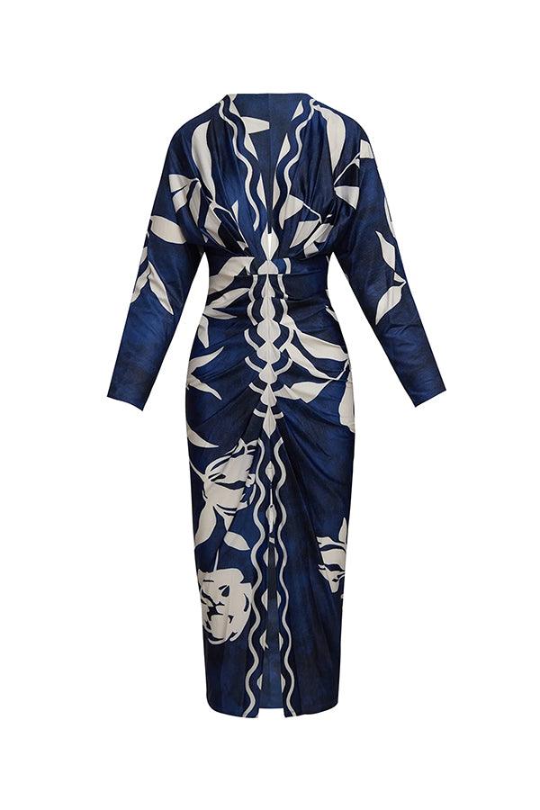 Eva | Robe Midi Dolman Imprimée Unique Sun Escape