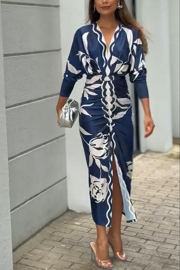 Eva | Robe Midi Dolman Imprimée Unique Sun Escape
