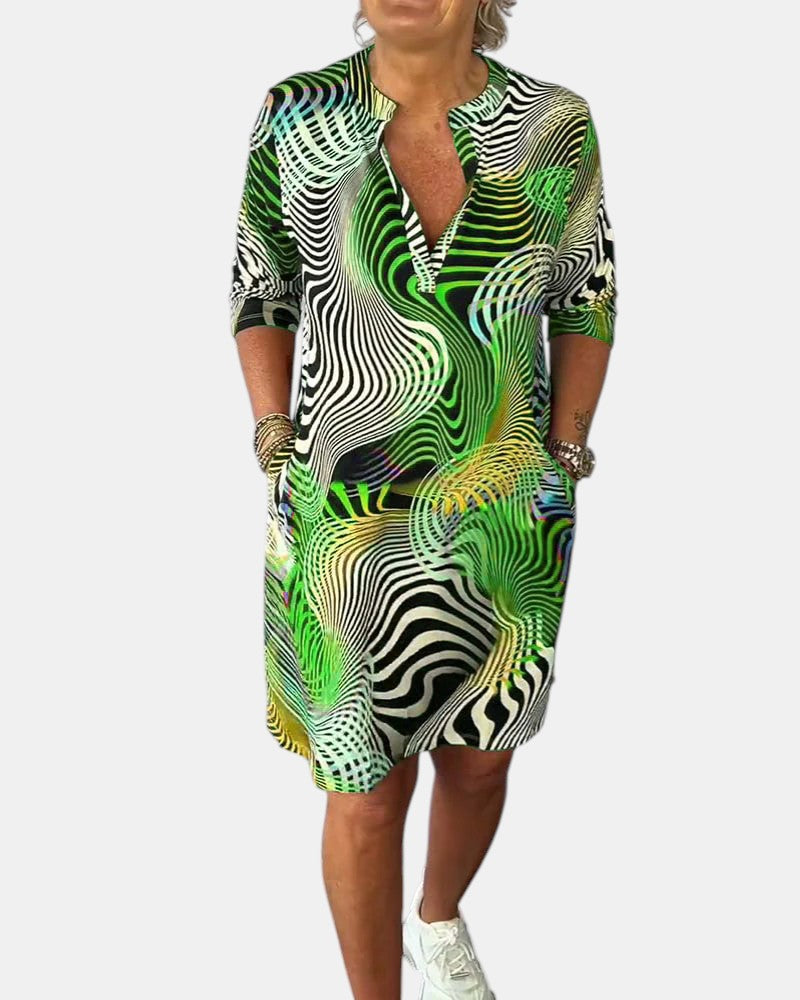 Jessica™ | Robe Col V Colorée