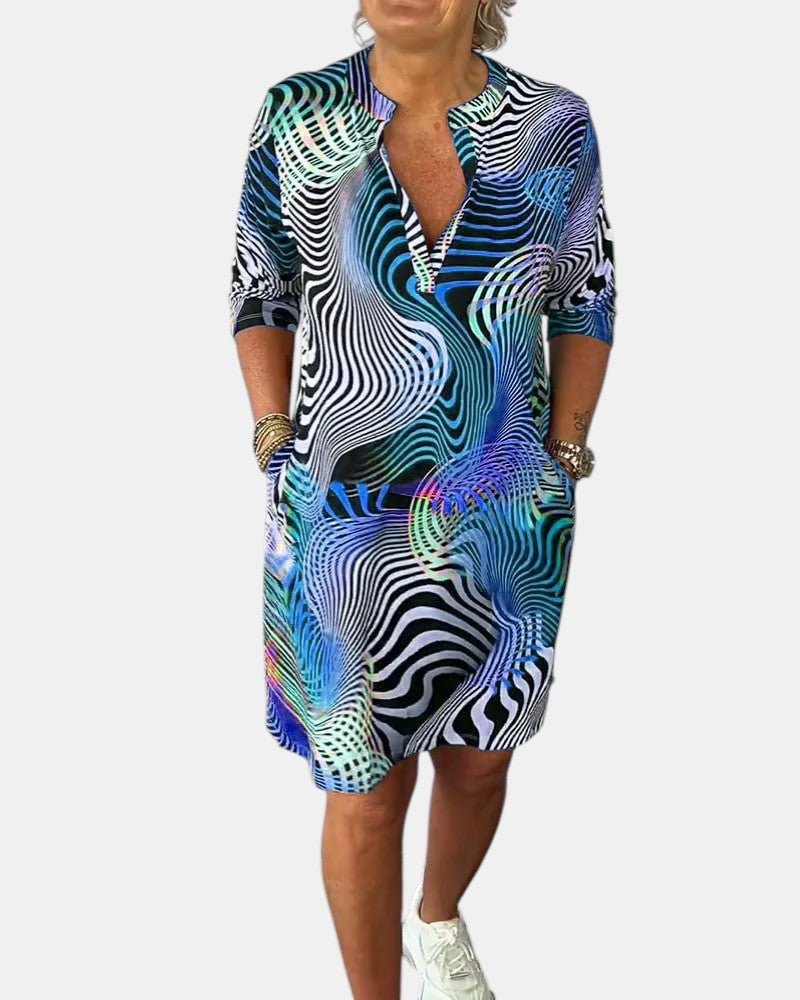 Jessica™ | Robe Col V Colorée