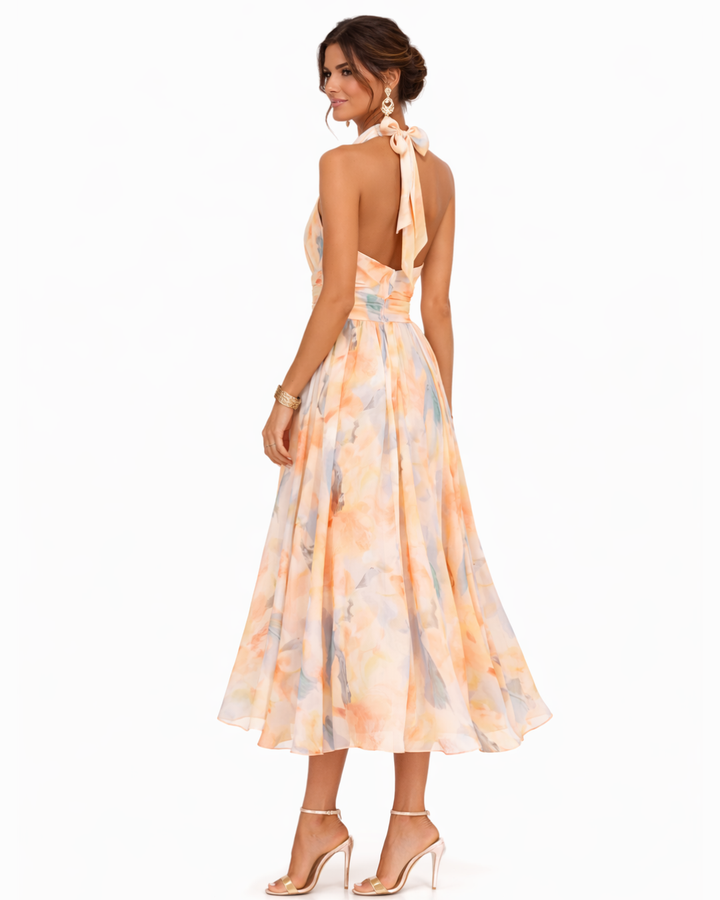 Aurora | Robe à encolure halter