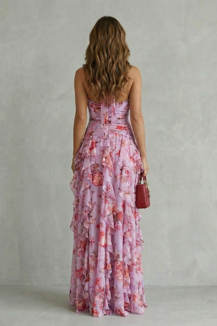 Bella | Robe longue à encolure halter