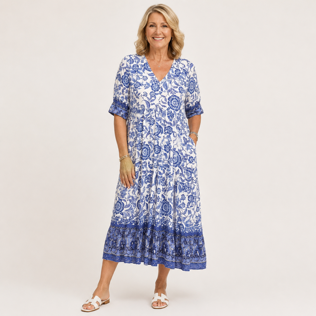 Keisha | Robe Florale Col V Gracieuse