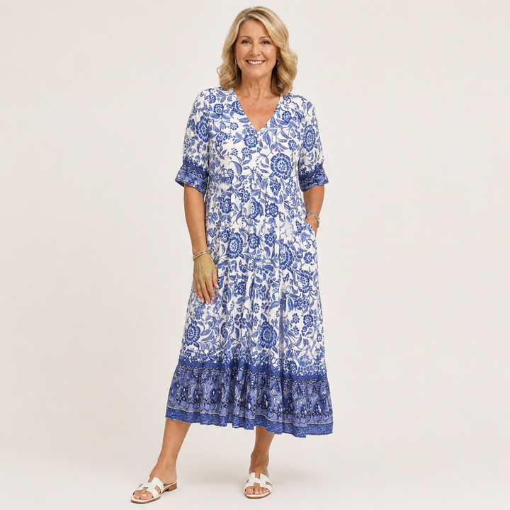 Keisha | Robe Florale Col V Gracieuse