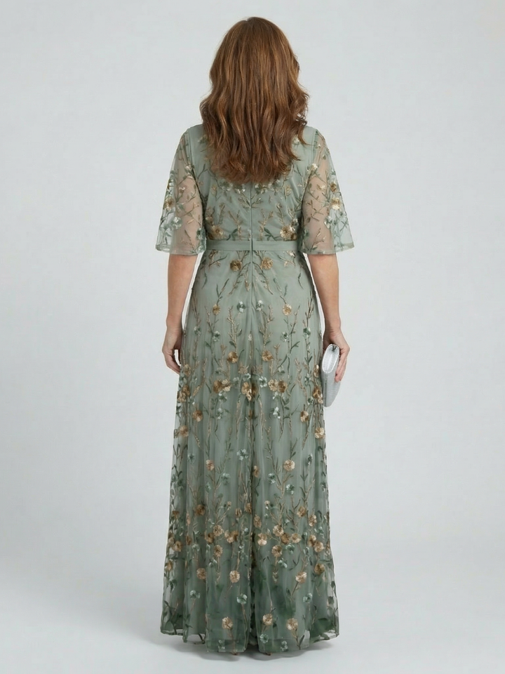 Selora | Robe Maxi Fluide Halter à Imprimé Floral