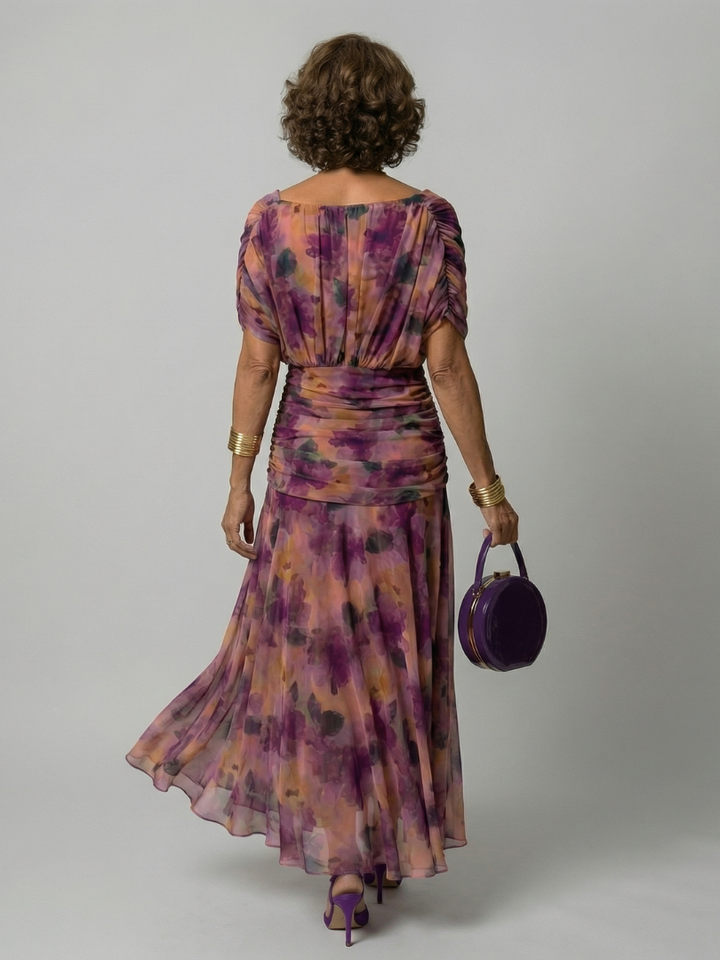 Calen | Robe Midi Fluide Épaules Dénudées