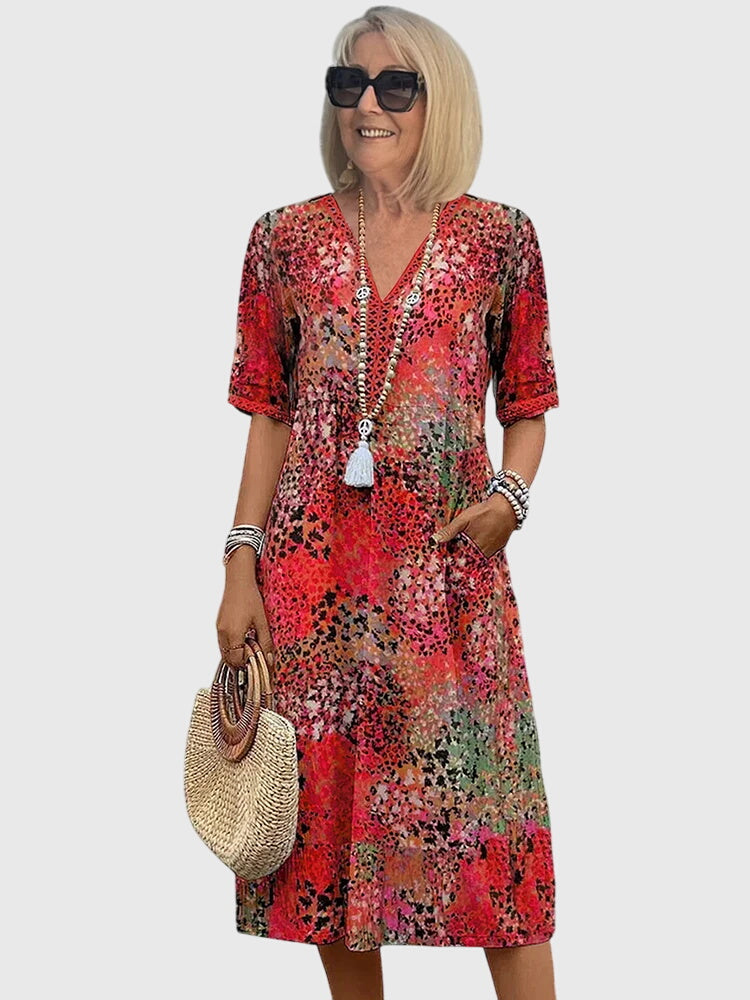 Bella™ | Robe Midi Fleurie Élégante