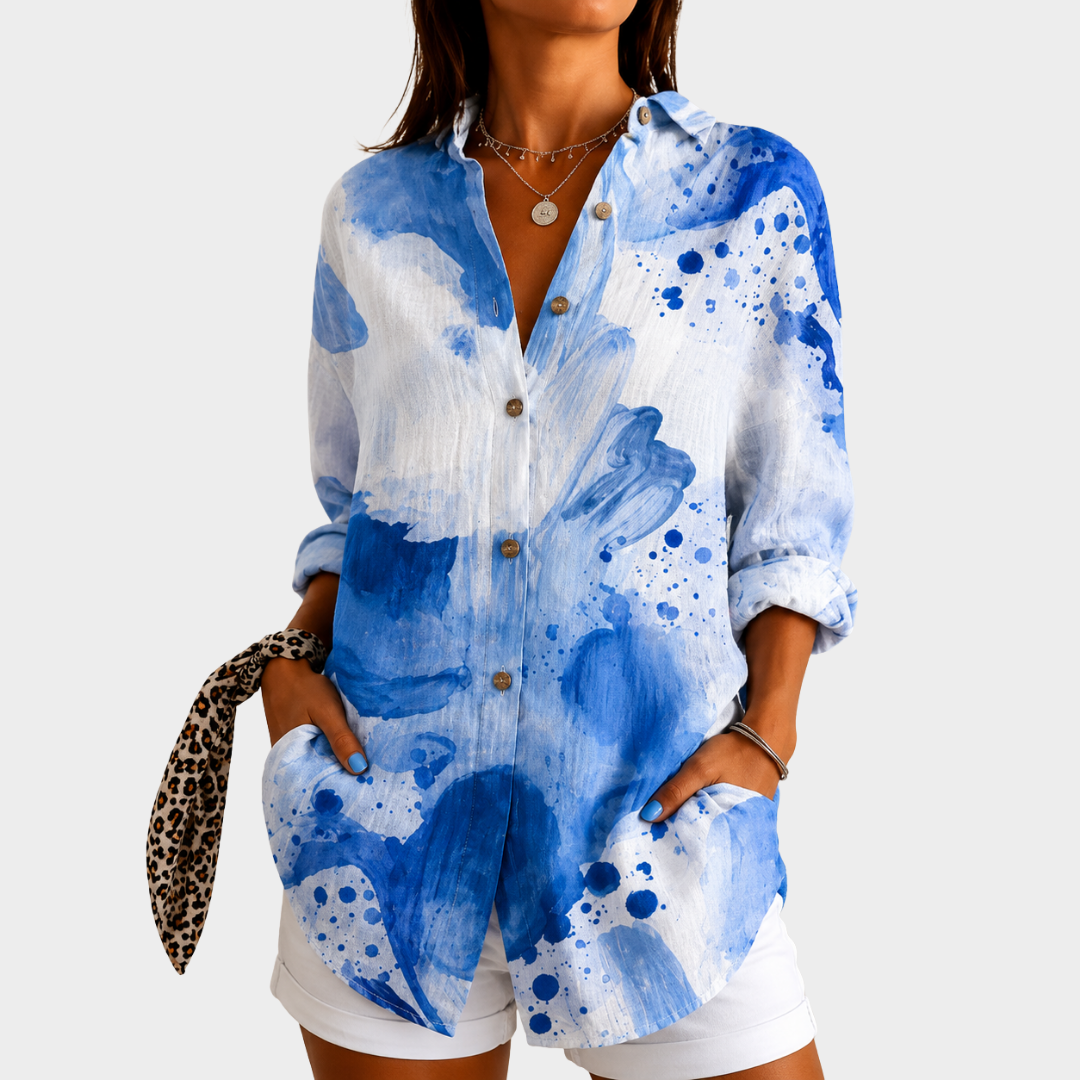 Blouse Brise Aquarelle Côtière