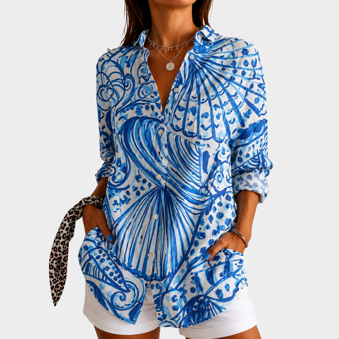 Chemise Imprimé Coquillage Bord de Mer