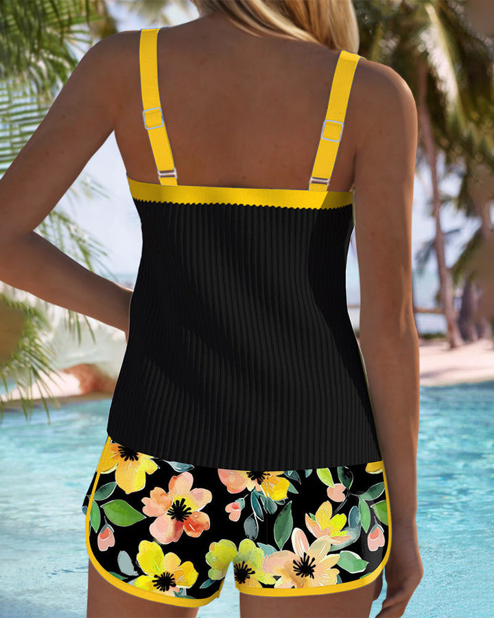 Valeria - Tankini élégant avec short fleuri