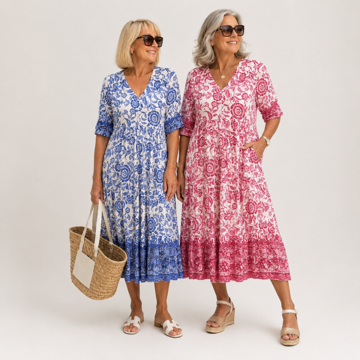 Keisha | Robe Florale Col V Gracieuse