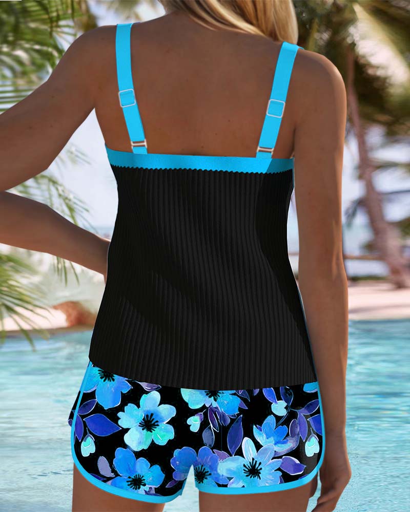 Valeria - Tankini élégant avec short fleuri