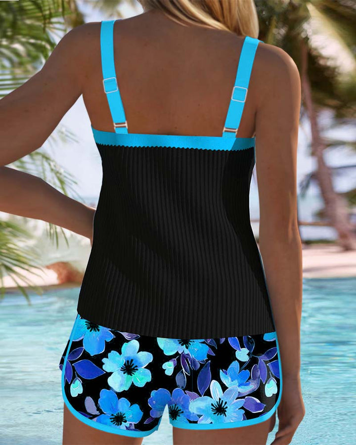 Valeria - Tankini élégant avec short fleuri