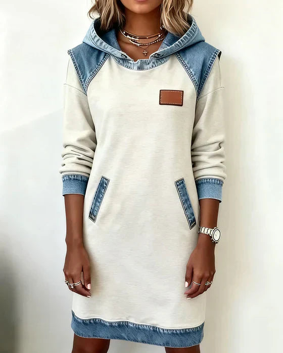 Alexa | Robe à Capuche Douillette Contrastée