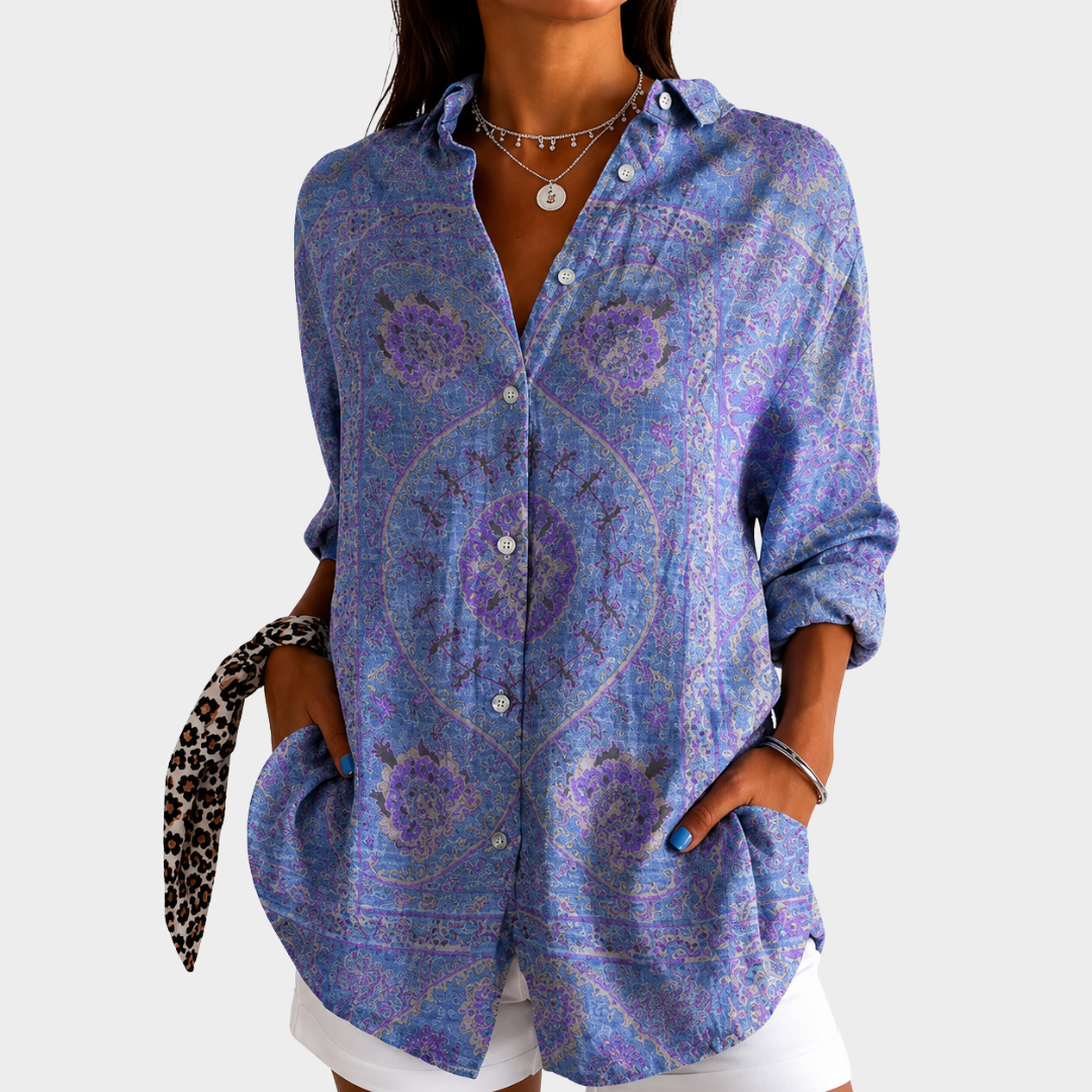 Blouse Grâce Mosaïque Lavande