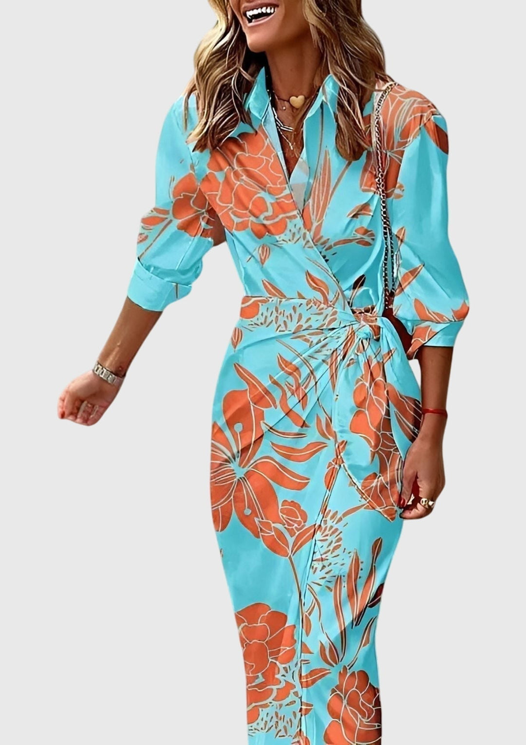 Everly™ | Robe Portefeuille Élégante Imprimée