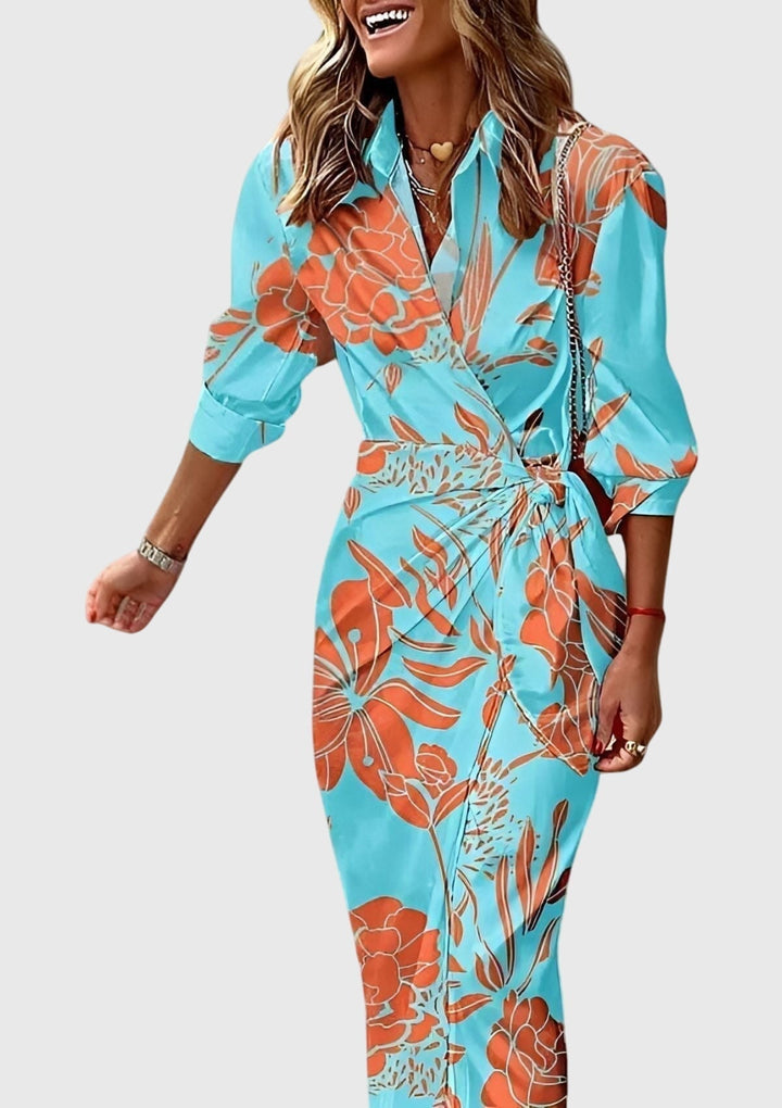 Everly™ | Robe Portefeuille Élégante Imprimée
