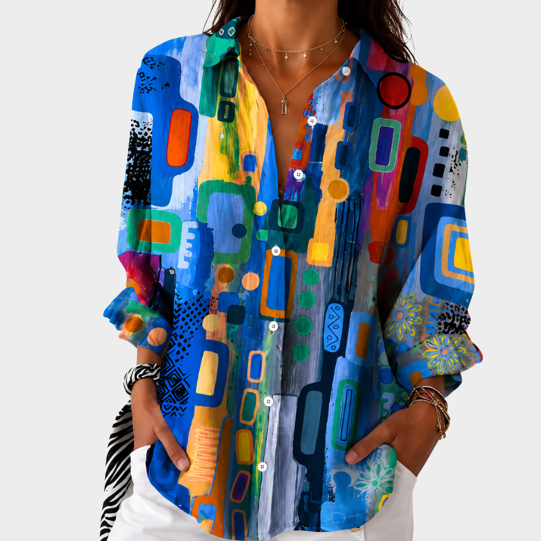 Blouse Affirmée Mosaïque Vibrante
