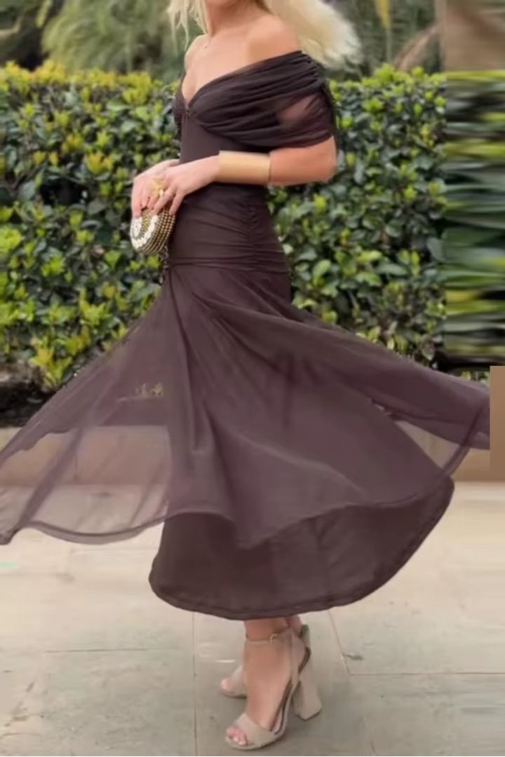 Luisa | Robe longue de fête élégante à col en V