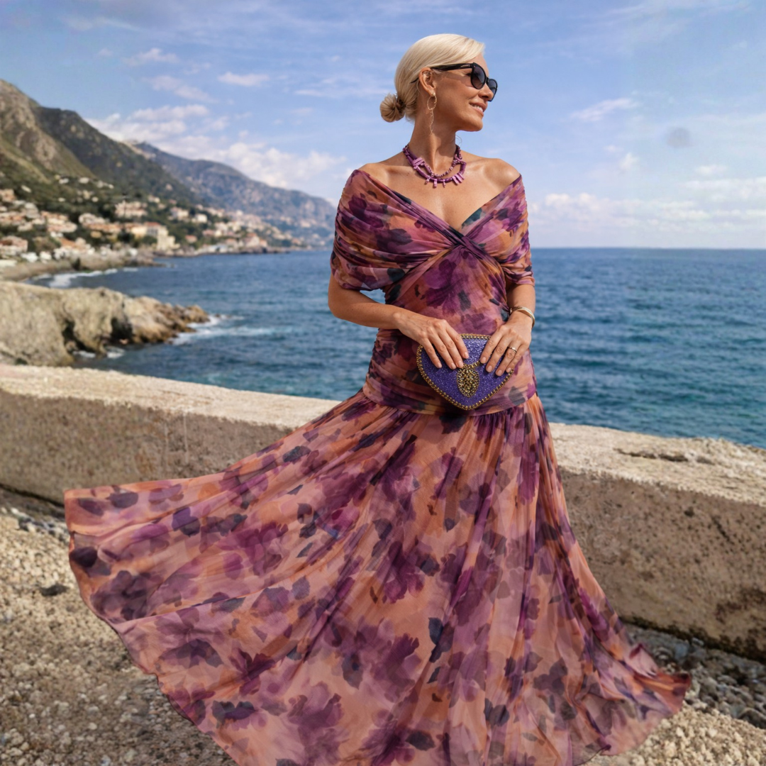 Mikaela | Robe Longue Épaules Dénudées