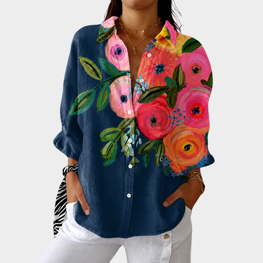 Blouse Imprimée Légère et Colorée