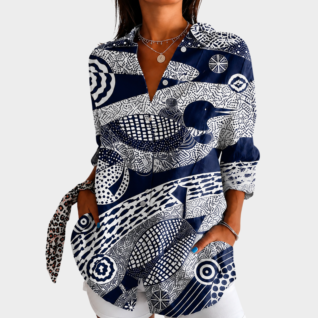 Blouse Imprimé Mosaïque Côtière