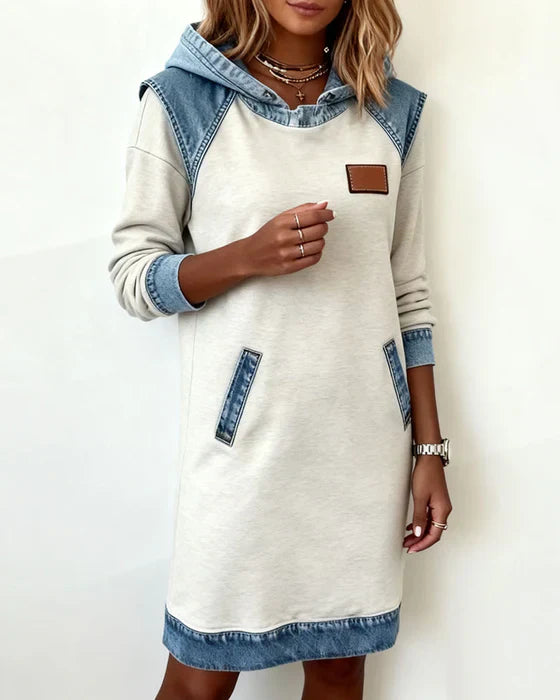 Alexa | Robe à Capuche Douillette Contrastée