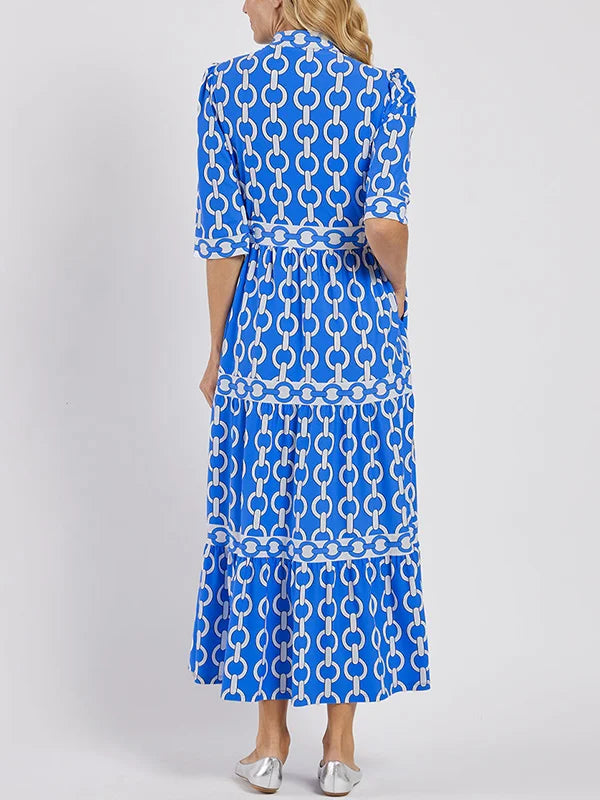 HAZEL | Robe Midi Motif Chaîne