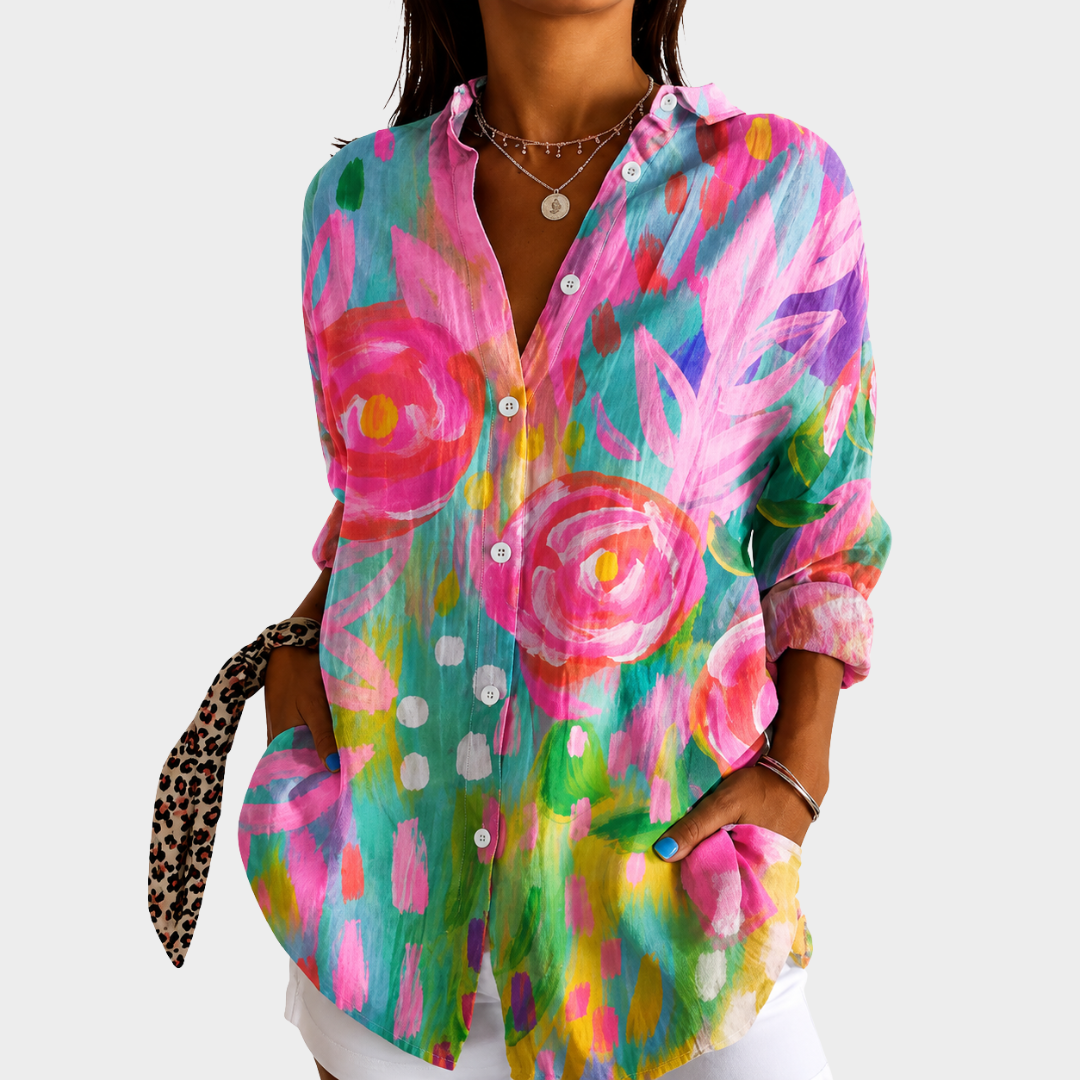 Blouse Brise de Jardin Peinte