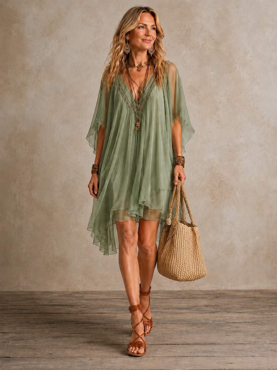 Ella | Robe mini bohème à volants