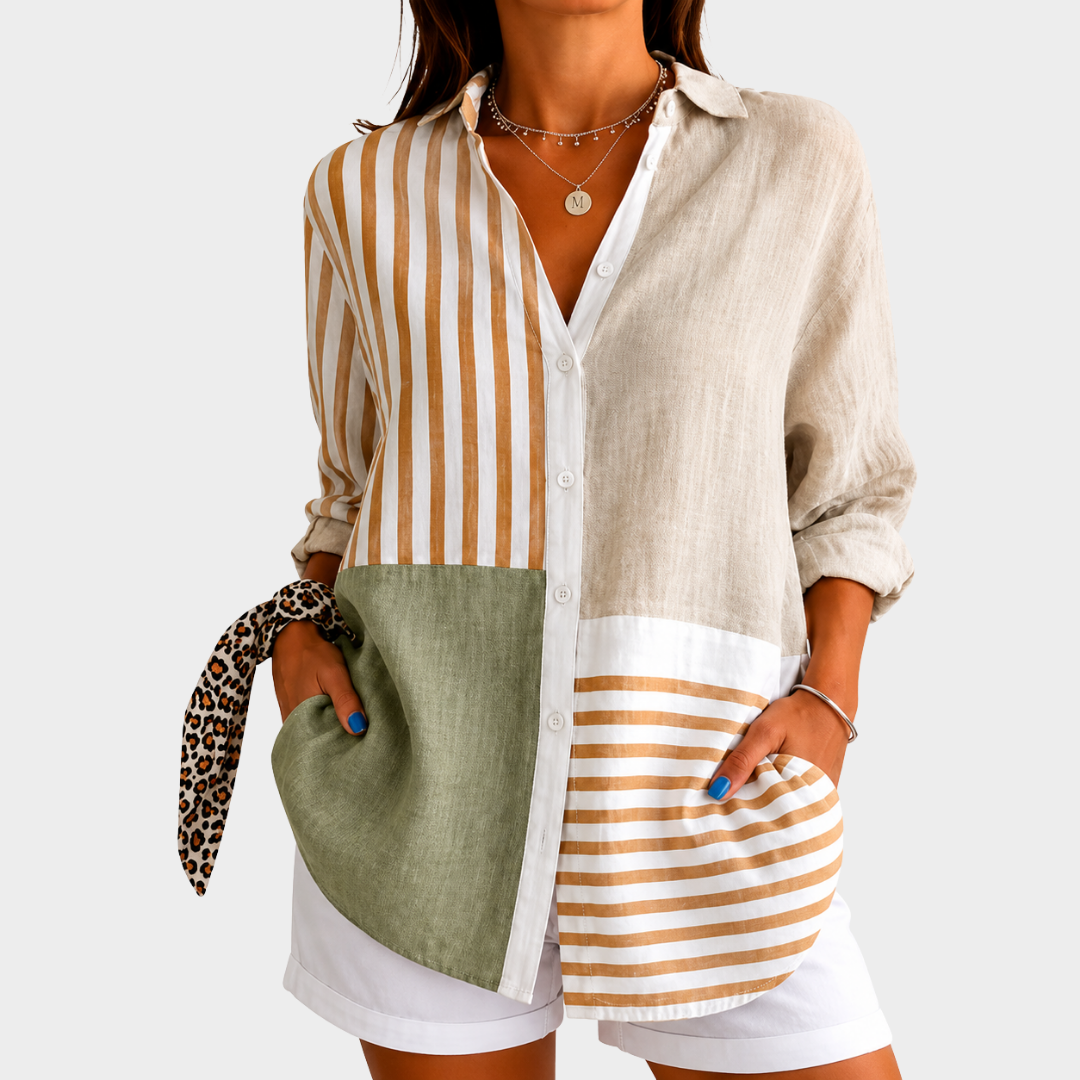Blouse Patchwork Harmonie Côtière