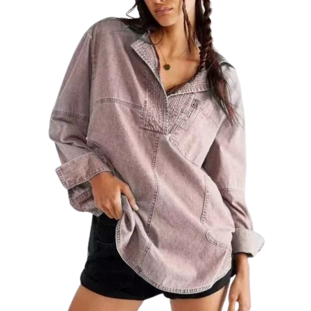 Emilia | Tunique Chic en Denim Col en V