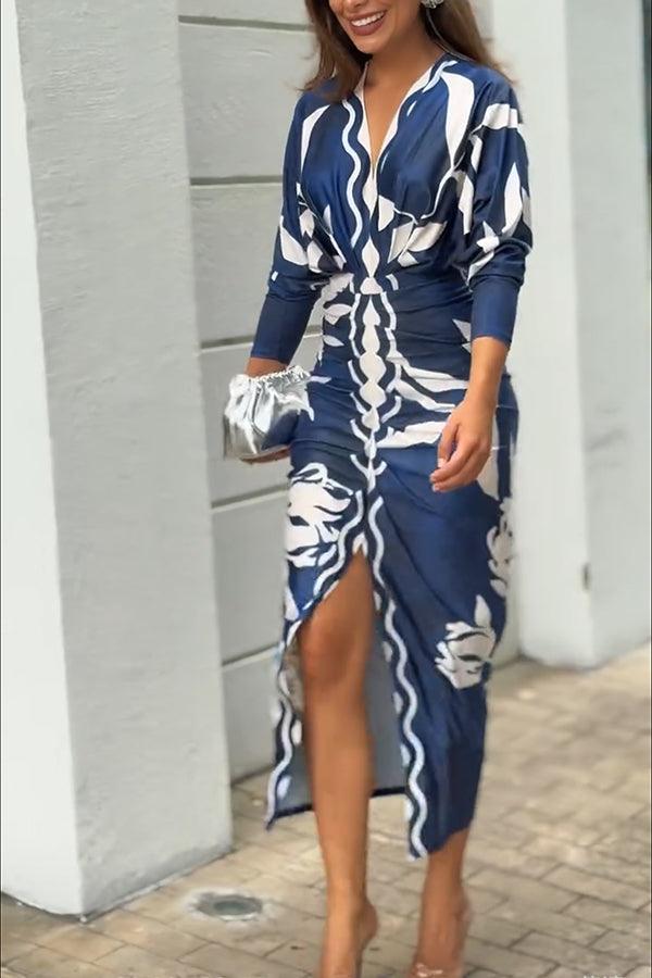 Eva | Robe Midi Dolman Imprimée Unique Sun Escape
