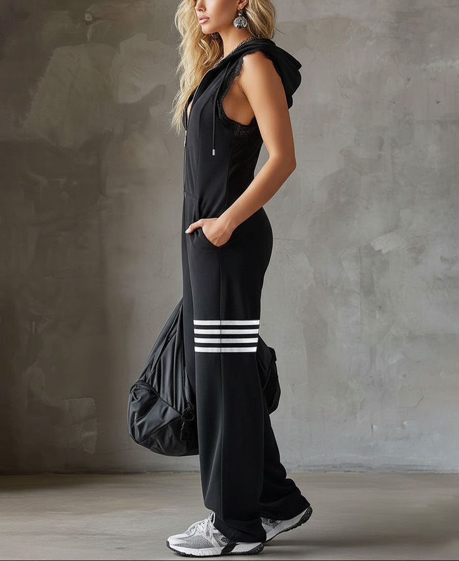 Giada · Combinaison Sport Rétro à Capuche et Bandes