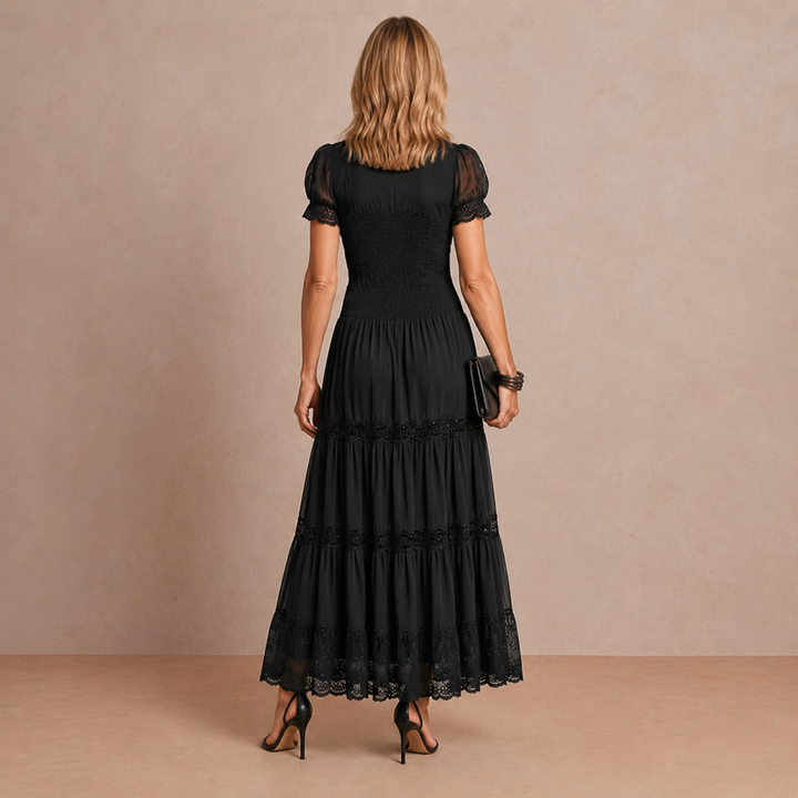 Sophia | Robe maxi en dentelle transparente