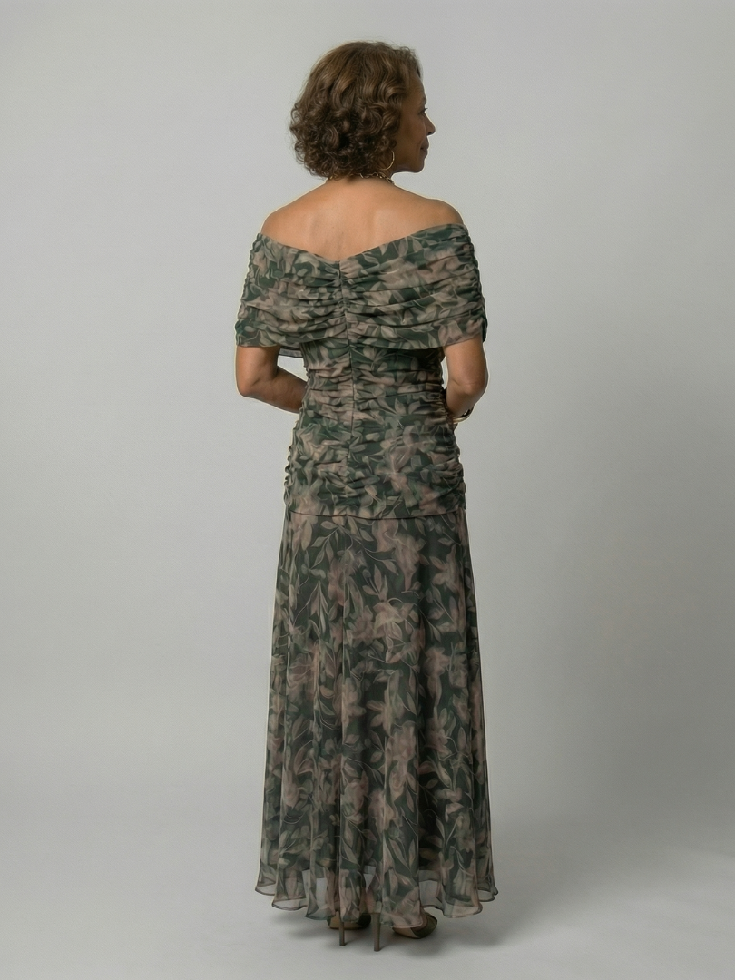 Calen | Robe Midi Fluide Épaules Dénudées