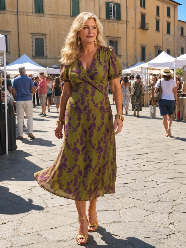 Virel | Robe Midi Fleurie Décontractée