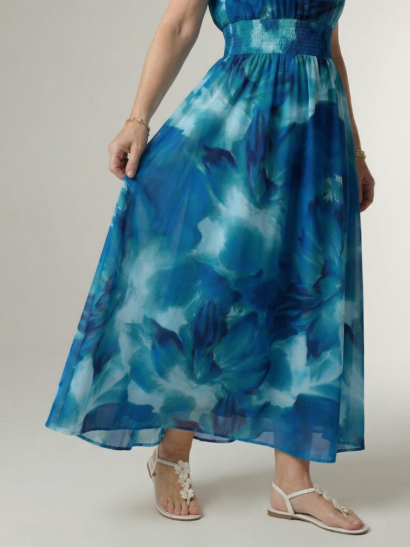 Sylin | Robe Midi Halter Froncée