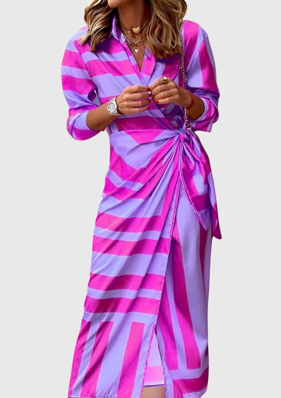 Everly™ | Robe Portefeuille Élégante Imprimée