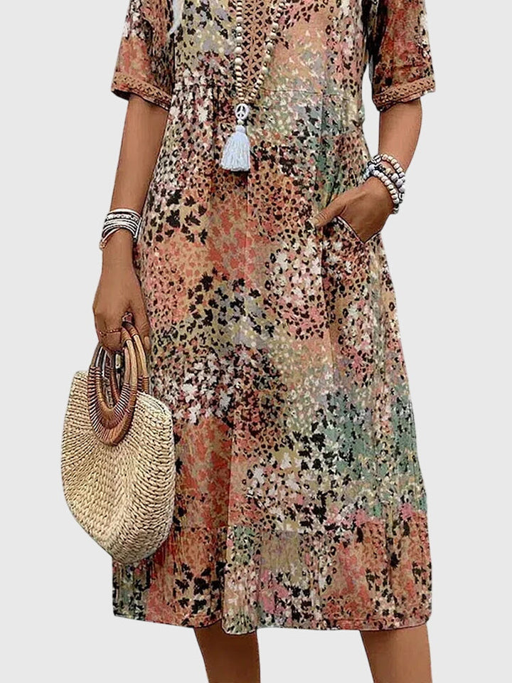 Bella™ | Robe Midi Fleurie Élégante