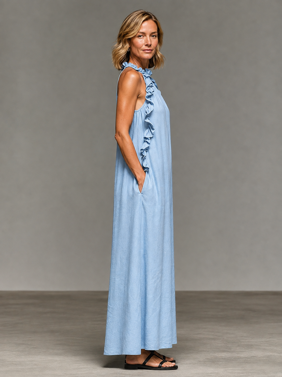 Emma | Robe maxi douce à volants