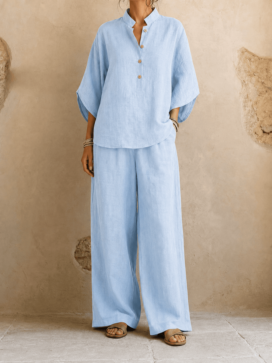 Maribel | Manches Chauve-Souris et Pantalon Large