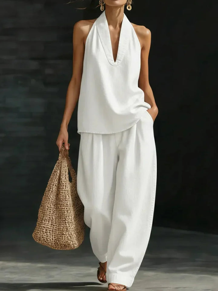 Martina | Ensemble Long Fluide Col en V