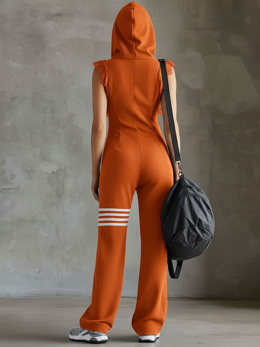 Giada · Combinaison Sport Rétro à Capuche et Bandes