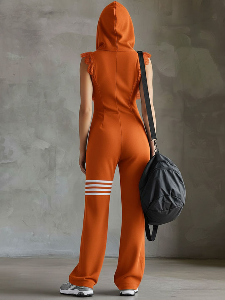 Giada · Combinaison Sport Rétro à Capuche et Bandes