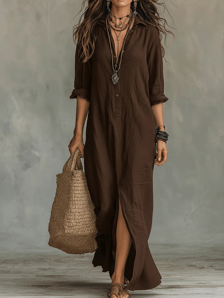 WILLOW | Robe Maxi Élégante Silhouette Flatteuse Port Quotidien Polyvalent