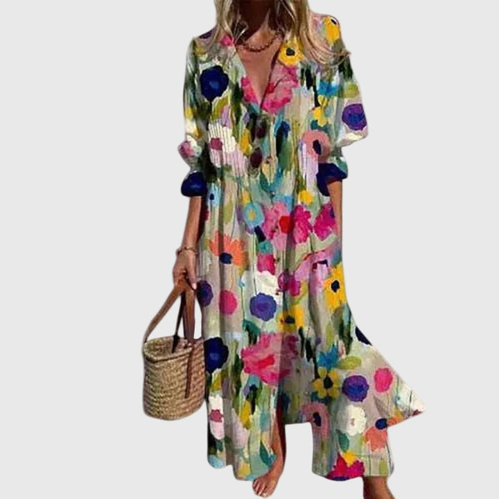 Zariah | Robe longue élégante de style bohème