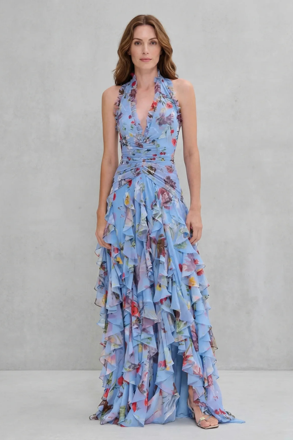 Bella | Robe longue à encolure halter